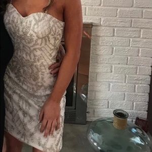 Jovani white cocktail dress